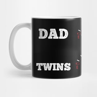 Funny dad father twins baby family gift idea Mug